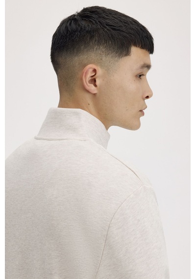 Fred Perry M3574 Half Zip Erkek Sweatshirt Beyaz