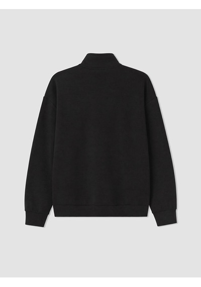 Lcw Eco Siyah Dik Yaka Soft Touch Kadın Sweatshirt