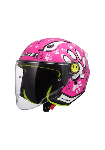 Ls2 Funny 2 Paws Çocuk Kask Pembe