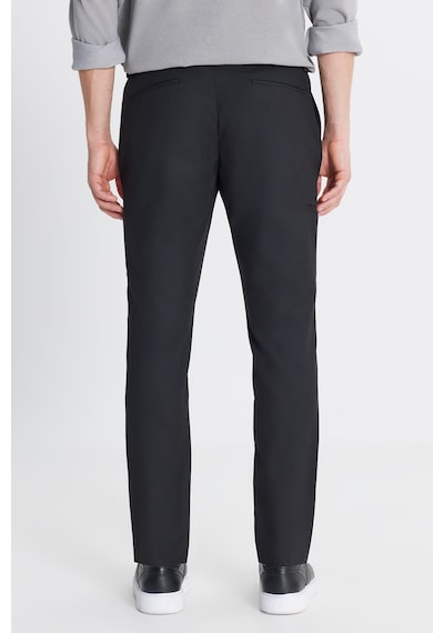Altınyıldız Classıcs Erkek Sıyah Yünlü Slim Fit Dar Kesim Esnek Takım Elbise Pantolonu Siyah