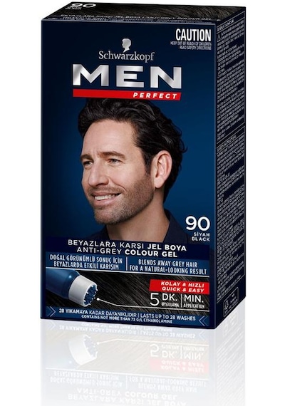 Schwarzkopf Perfect Erkek Saç Boyası 90 Siyah 3'lü
