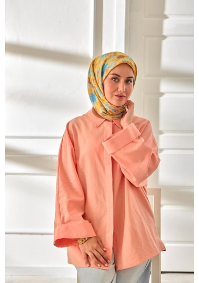 Silk Home Velora Eşarp 161001-47 Kahverengi, Gök Mavi, Bebe Mavi, Hardal