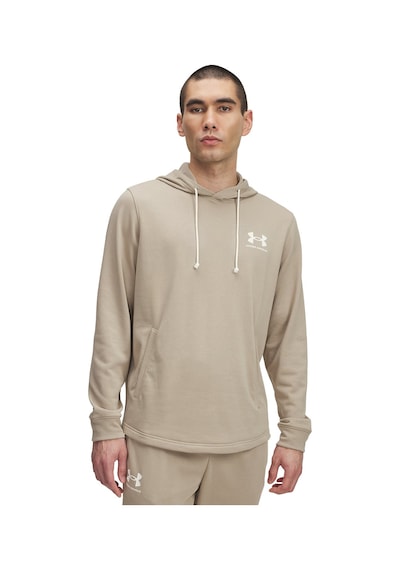 Under Armour Rival Terry Lc Erkek Bej Kapüşonlu Sweatshirt Kahverengi