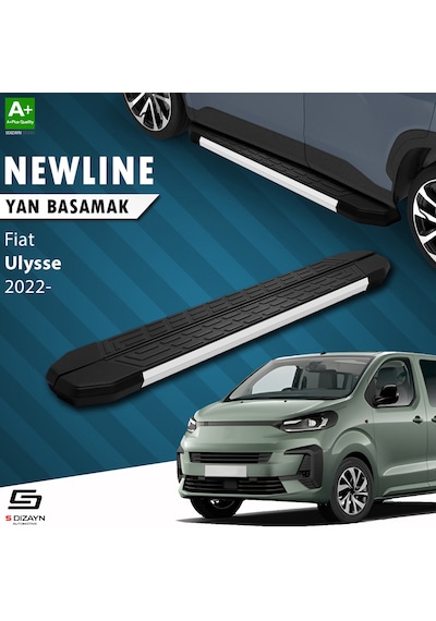 S-dizayn Fiat Ulysse Uzun Şase Newline Aluminyum Yan Basamak 243 Cm 2022 Üzeri A+ Kalite