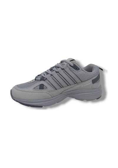 Zerhan Lutton 215 Unisex Gri Bağcıklı File Yürüyüş Koşu Büyük Numara Spor Ayakkabı 45 46 47 48 Gri
