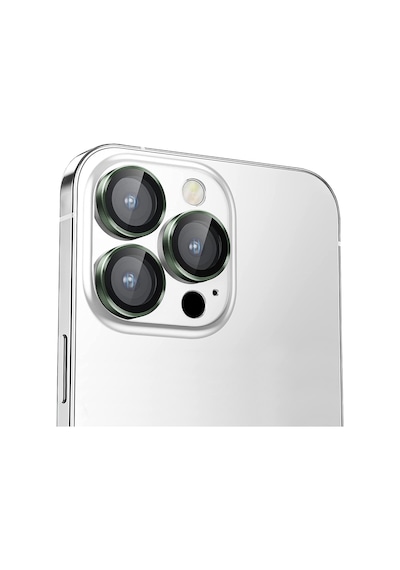 Buff Apple Uyumlu iPhone 13 Pro / 13 Pro Max Kamera Metal Lens Koruyucu Koyu Yeşil