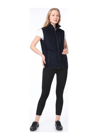 Ghassy Co. Kadın Polar Çok Cepli Trekking Lacivert Spor Yelek - 166217721