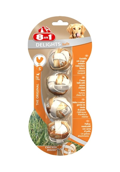 8in1 Delights S Tavuklu Çiğneme Topu 4 'lü 36 G