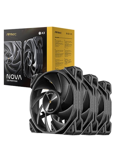 Antec Nova 120: 3200 Rpm Ultra Yüksek Hızlı 120mm Pwm Performans Fanı 3'lü Set 120*120*25mm