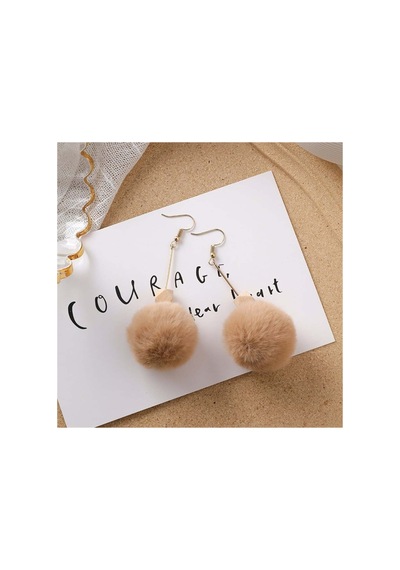 So-much Kadın Tasarım Yumuşacık Peluş Küpe Kahve Tüylü - 225994027 Kahve Tüylü - 225994027 Kahve Tüylü