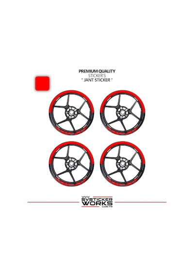 Yamaha Yzf-r7 Jant Şeridi Yarım Jant Kaplama & Yzf-r7 Yazı Sticker Seti