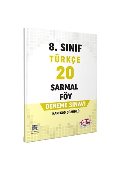 8. Sınıf Türkçe 20 Sarmal Föy Deneme Editör Yayınları