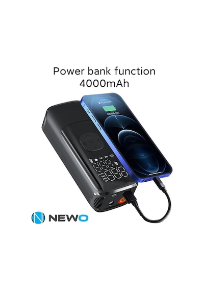 Newo Şarjlı Lastik Şişirme Pompası Işıklı Kp01