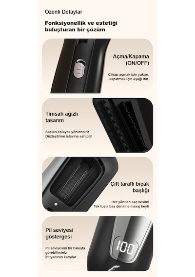 Veryfit Saç Kırığı Kırık Alma Makinesi 2 In 1 Negatif Iyon Teknolojili Lc