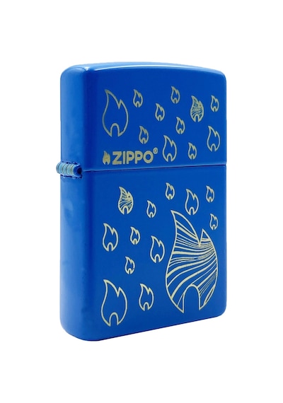 Zippo Sky Blue Flame Dizayn Çakmak Mavi