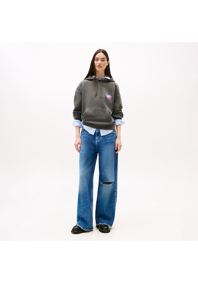 Tommy Hilfiger Boxy Kadın Gri Sweatshirt Dw0dw20945 Gri