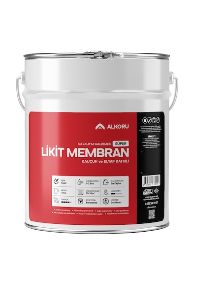 Alkoru 15 Kg Süper Likit Membran Kauçuk Ve Elyaf Katkılı