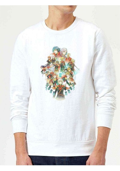 Anime Tokyo Ghoul Anteiku Baskılı Beyaz Erkek Örme Sweatshirt (534642014)