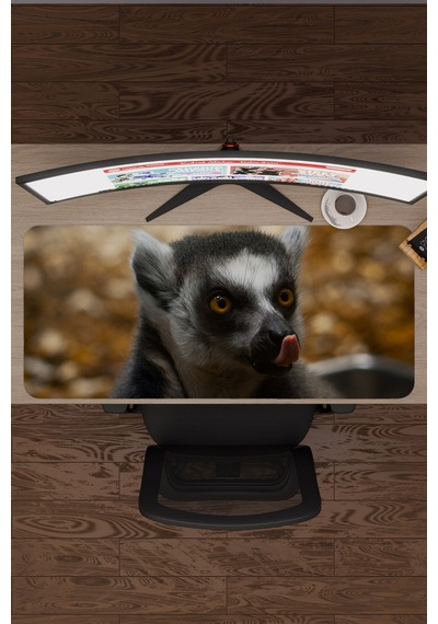 Lemur Kaymaz Dikişli Kauçuk Oyuncu Mousepad V1 - 90x40 Xxl Gaming Mouse Pad Fare Altlığı