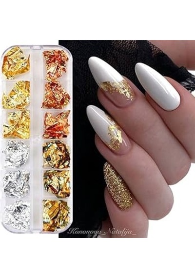 Pul Varak Gilding Flakes Sanatsal İnce Tanecikli Kırpık Folyo Epoksi Reçine Nail Art 100 Cc Altın