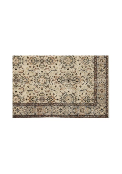 El Dokuması Vintage Yün-pamuk Naturel Halı 12789 160 X 270 Cm Çok Renkli