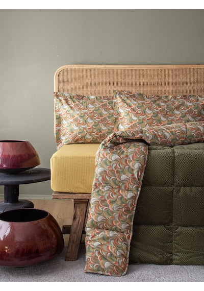 Bedline Softly Uyku Seti Çift Kişilik İris Olive Yeşil