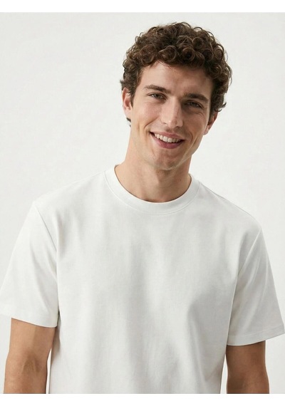 Erkek T-shirt Lf2042724 Beyaz