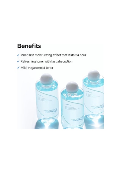 Ultra Düşük Moleküler Hiyalüronik Asit Toner 300 Ml 10,14 Fl.oz Hızlı Emici Hiyalüronik Asit Toner Cildi Derinlemesine Nemlendirir Ve Pürüzsüzleştirir