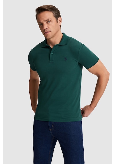 U.s. Polo Assn. Erkek Koyu Yeşil Tişört Basic 50322347-vr079 Koyu Yesıl