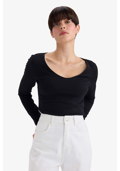 Defacto Slim Fit Dar Kesim Basic Düz Modal Uzun Kollu Tişört F7153ax25aubk81 SIYAH Defacto Slim Fit Dar Kesim Basic Düz Modal Uzun Kollu Tişört F7153ax25aubk81 SIYAH