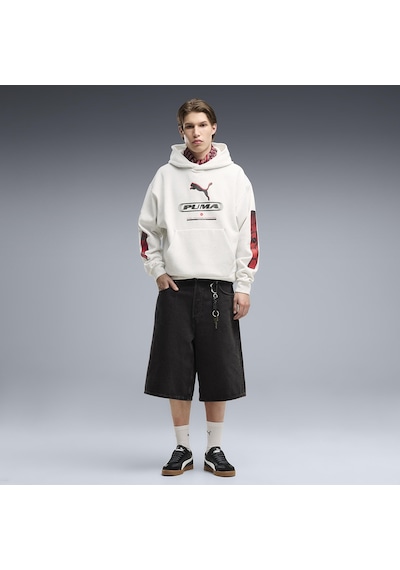 Puma Sport Street Boxy Graphic Erkek Beyaz Günlük Stil Sweatshirt 69432205