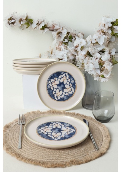 Keramika Wave Flow Nordic Pasta Tabağı 22 Cm 6 Adet 22748 Çok Renkli