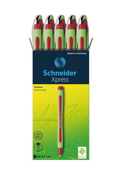 Schneider Xpress Fineliner 0.8 Mm Fiber Uçlu Kalem Kırmızı 10 Ade