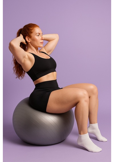 Evapera Yeni Nesil Pilates Topu + Pompa Profesyonel Dayanıklı Fitness Yoga Denge Egzersiz Plates Topu 75 Cm Pembe