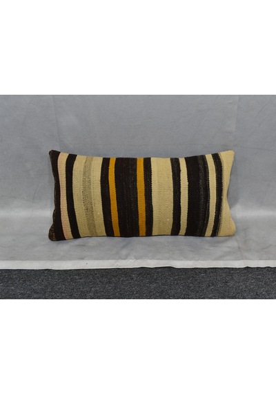 Zehra Abla Halı Yeni El Dokuma Dekoratif Lumbar Kilim Kırlent Yastık Kılıfı 6621 Çok Renkli