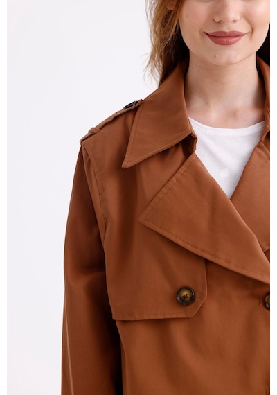 Pastelastore %100 Pamuk Gabardin Astarlı Oversize Geniş Kalıp Kadın Crop Kısa Trençkot 1122 Taba Pastelastore %100 Pamuk Gabardin Astarlı Oversize Geniş Kalıp Kadın Crop Kısa Trençkot 1122 Taba