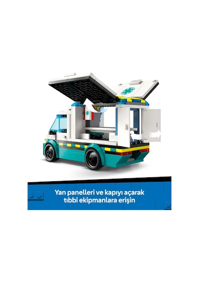 LEGO® City Acil Yardım Ambulansı 60451 - Model Araç Seven 5 Yaş Üzeri Çocuklar için Yaratıcı Oyuncak Yapım Seti (184 Parça)