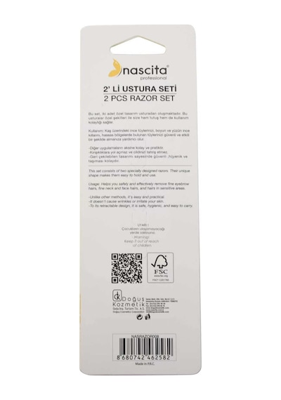 Nascita Geri Çekilebilir 2'li Razor Seti Ananaslı Nasrazor008 Sarı