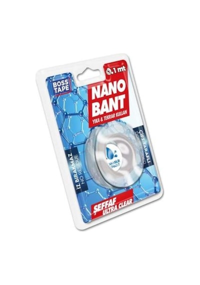 Nano Bant Şeffaf Çift Taraflı 19 Mm X 1 Mt Diğer