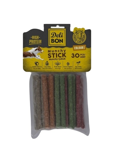 Delibon Deri Munchy Çubuk Köpek Ödülü 30'lu