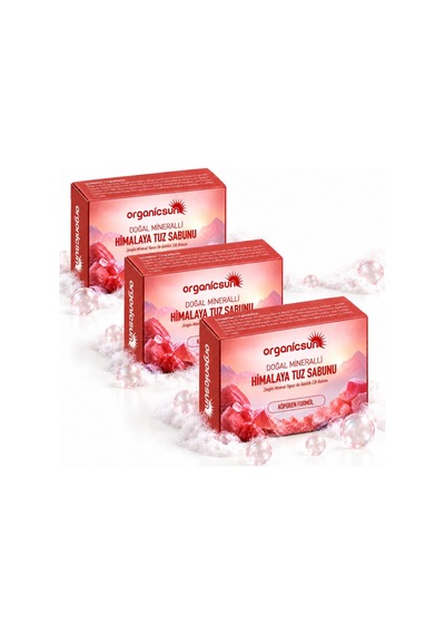 Himalaya Tuz Sabunu 120 Gr X 3 Adet Köpüren Formül - Zengin Doğal Mineralli Pembe Himalaya Kaya Tuzu Sabunu