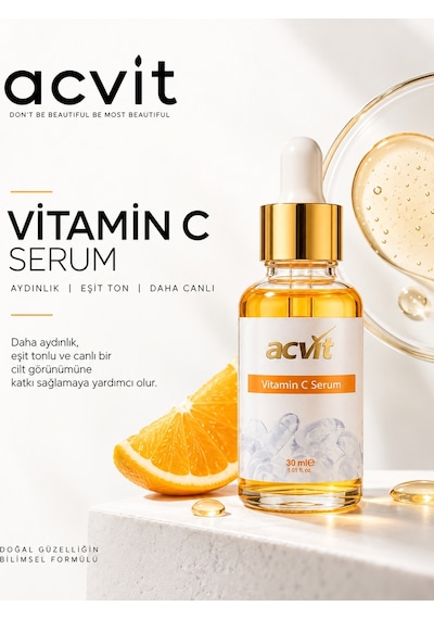 Vitamin C Serum 30 Ml Leke Karşıtı, Aydınlatıcı Ve Cilt Tonu Eşitleyici Bakım