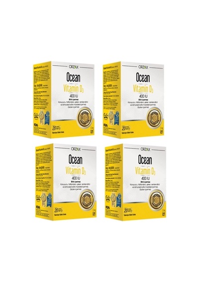 Ocean Vitamin D3 400 Iu Sprey, 20ml X4 Adet