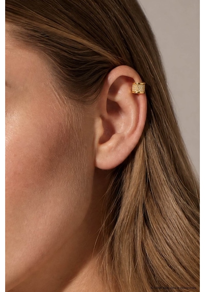 Stella 18 Ayar Sarı Altın Kaplama Gümüş Tragus-helix Piercing