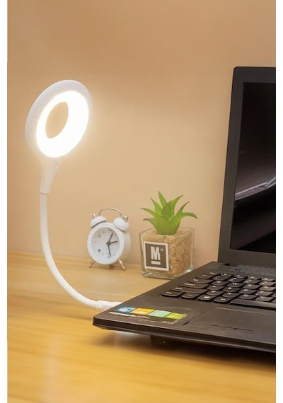 Thentech Usb Girişli Laptop Bilgisayar Uyumlu Sese Duyarlı Led Işık Beyaz