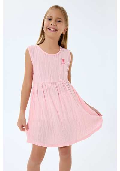 U.s. Polo Assn. Kız Çocuk Pembe Elbise 5274-49888 Pembe