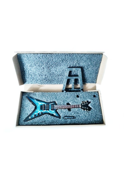El Yapımı 1/4 Ölçek Minyatür Elektro Gitar Dean Dimebag From Hell