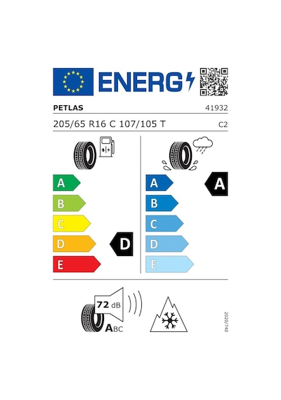 Petlas 205/65 R16 C TL 107/105T 8PR Full Grıp PT935 Kış Lastiği 2024