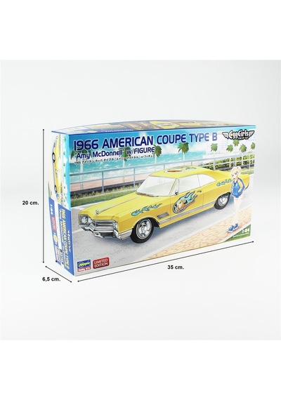 Hasegawa Sp598 52758 1/24 Ölçek, Chevrolet 1966 American Coupe Type B Amy Mcdonnell W/figure Otomobil Plastik Model Kiti