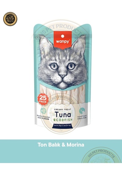 Wanpy Ton-morina Balıklı Krema Kedi Ödülü 25x14gr